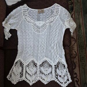 Vintage Lace Top. S.by "DEJAVU". EUC